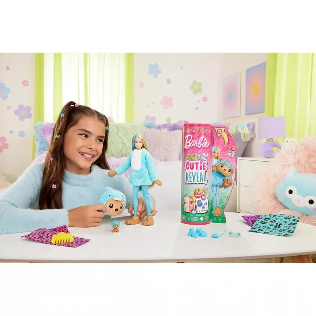 Кукла Barbie Cutie Reveal Прекрасное комбо Медвежонок в костюме дельфина (HRK25) - 6