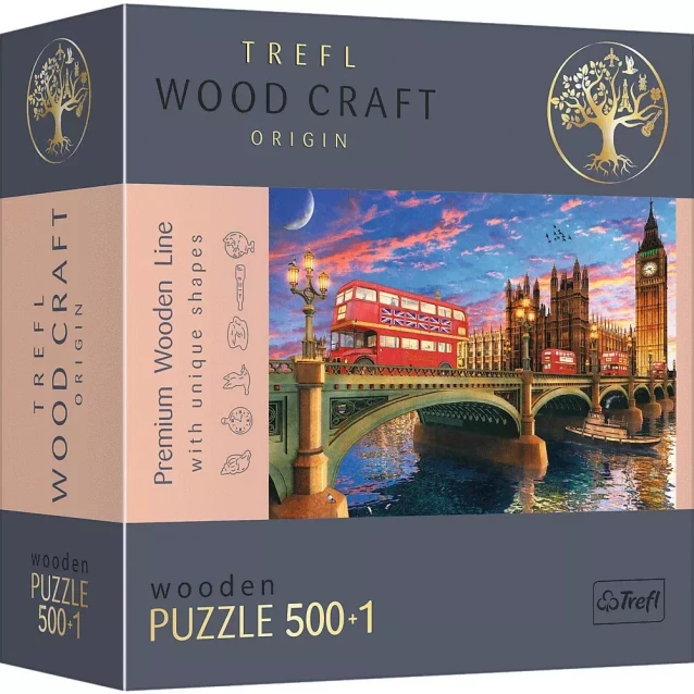 Пазли фігурні Trefl Вестмінстерський палац дерев'яні 500+1 ел (20155) - 1