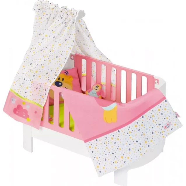 ZAPF Кроватка для куклы BABY BORN - Спокойной ночи (звук, с игрушкой и постельным бельем) - 1