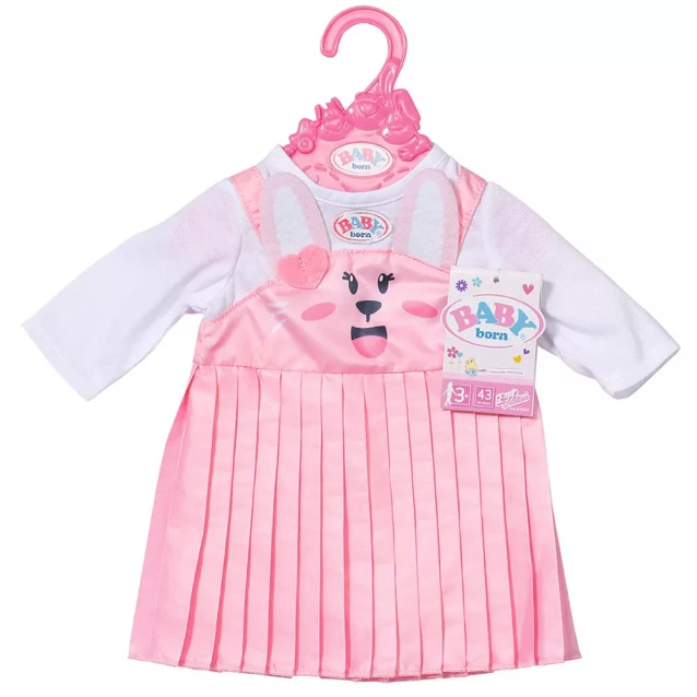 Одежда для куклы Baby Born Платье с зайкой 43 см (832868) - 6