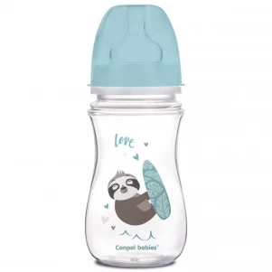 Пляшечка Canpol babies EasyStart Іграшки з широким горлом антиколіковим 240 мл (35/221_blu) для малюків