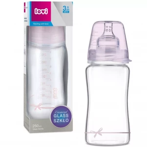 LOVI Пляшечка скляна Diamond Glass 250 мл Baby Shower girl для малюків