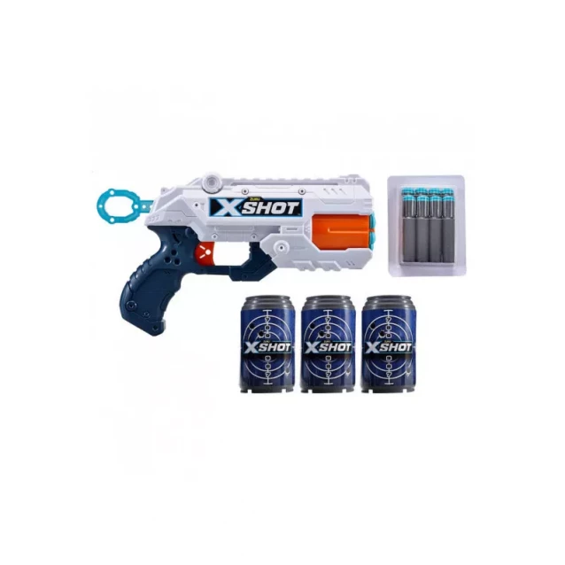 X-Shot Скорострельный бластер EXCEL MK 3 (3 банка, 8 патронов) - 3