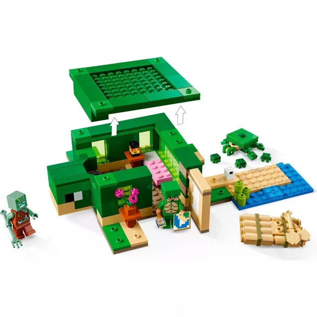 Конструктор LEGO Minecraft Пляжный дом в форме черепахи (21254) - 4