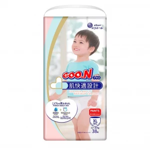 Японські підгузники-трусики Goo.N Plus Для Дітей 12-20 кг унісекс, 38 шт (843341) для малюків