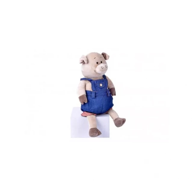 Мягкая игрушка Same Toy Свинка в джинсовом комбинезоне 45см THT711 - 2