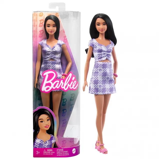 Кукла Barbie Модница в нежном платье с фигурным вырезом (HPF75) - 1