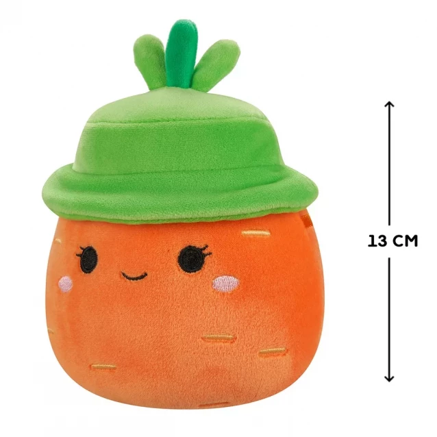 М'яка іграшка Squishmallows Морквинка Кароліна в капелюсі 13 см (SQER01182) - 2