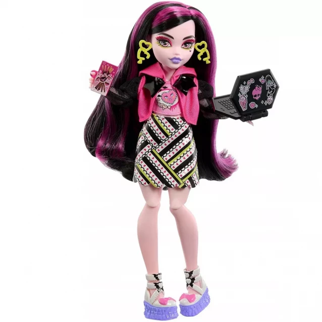 Кукла с сюрпризами Monster High Неоновые и бомбардировщики Ужас-секреты Дракулоры (HNF78) - 4