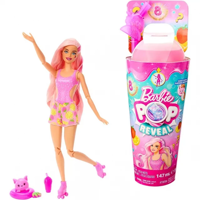 Кукла Barbie Pop Reveal Сочные фрукты Клубничный лимонад (HNW41) - 1