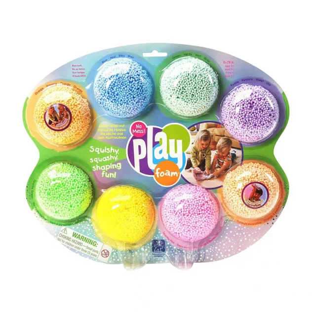 Набір кулькового пластиліну Play Foam - ВЕСЕЛКА (8 кольорів) - 1