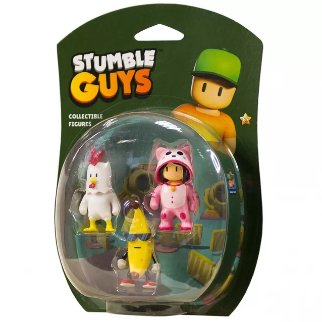 Набір фігурок Stumble Guys Курча, Банан, Мяумер (SG2020-6) - 1