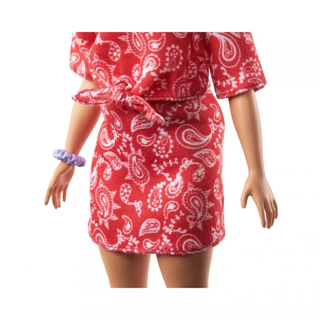 MATTEL Кукла Barbie "Модница" в красном платье в огурцах - 3