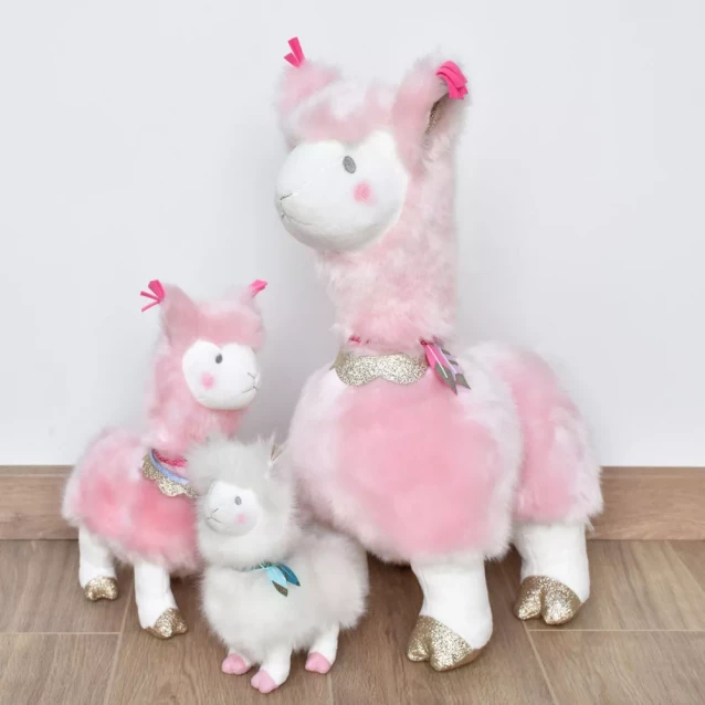 Мягкая игрушка Doudou лама белая 30 см (HO2798) - 5