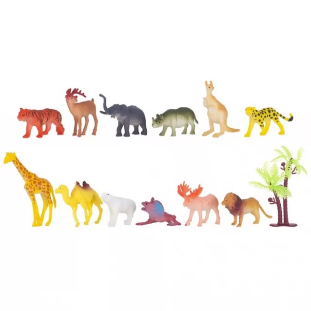 Игровые фигурки набор Дикие животные 12 шт в тубусе - 3