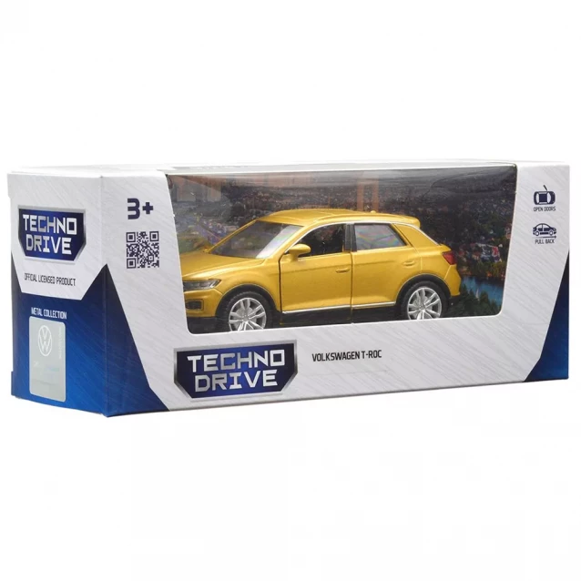Автомодель TechnoDrive Volkswagen T-ROC 2017 золотой (250345U) - 10