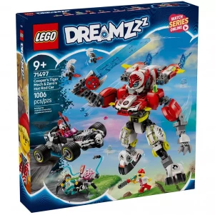 Конструктор LEGO Dreamzzz Робот-тигр Купера та Хот-род авто Зеро (71497) - ЛЕГО