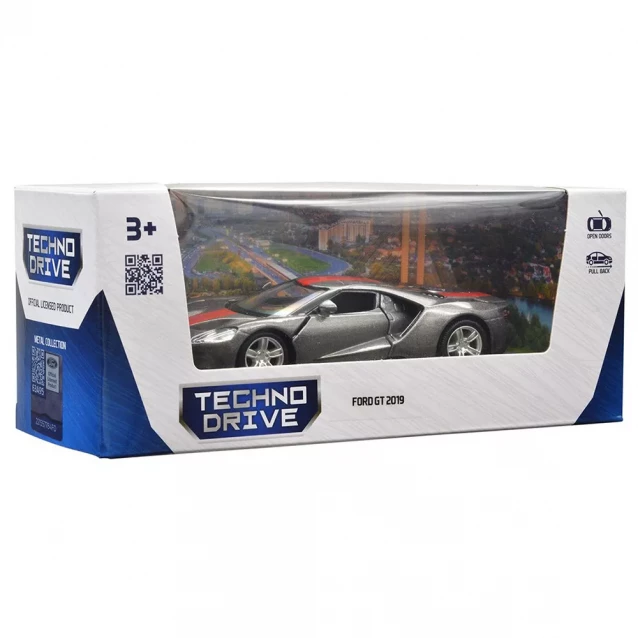 Автомодель TechnoDrive Ford GT 2019 сірий (250338U) - 10