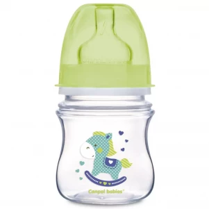 Пляшечка Canpol babies Easy Start Різнокольорові звірі з широким горлом антиколіковим 120 мл (35/205) для малюків