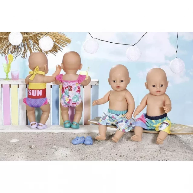 Одежда для куклы BABY BORN - ПРАЗДНИЧНЫЙ КУПАЛЬНИК S2 (на 43 cm, c уточкой) - 7