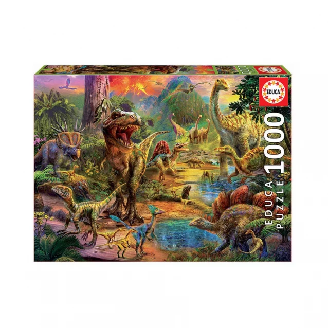 Пазл EDUCA Земля динозавров 1000 элементов (17655) - 1
