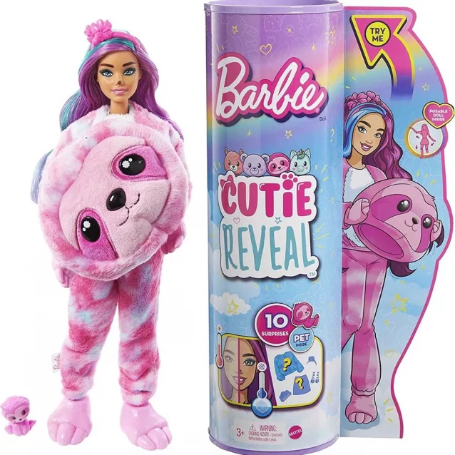 Лялька Barbie Cutie Reveal Милий лінивець (HJL59) - 1