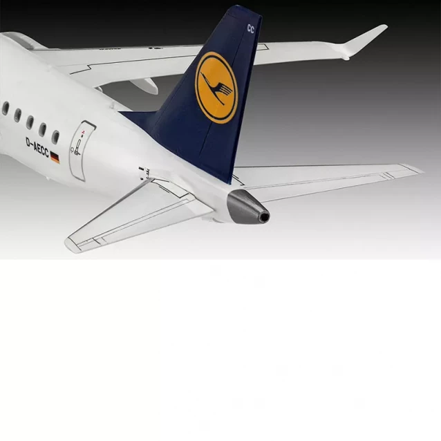 3-й уровень.Model Set Самолет Embraer 190 'Lufthansa';1:144;10+ - 3