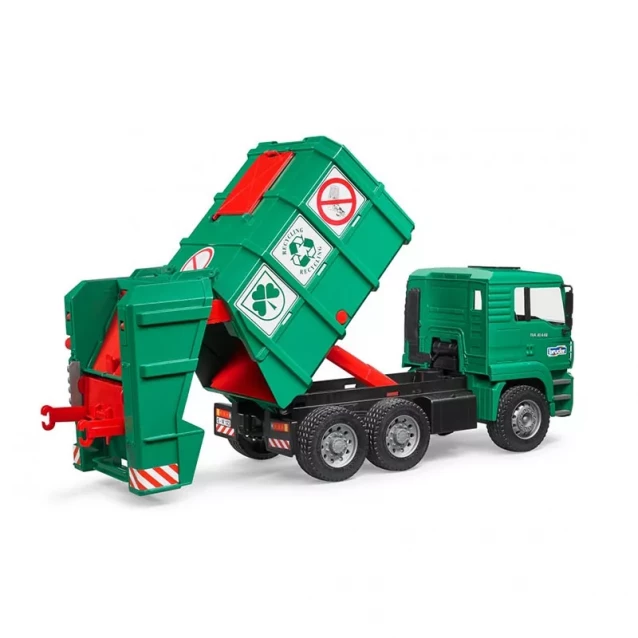 Машинка іграшкова -сміттєвоз МАН зелений - 2