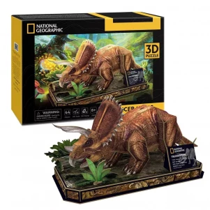 Тривимірна головоломка-конструктор CubicFun National Geographic Dino Трицератопс (DS1052h) дитяча іграшка