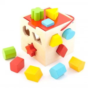 Дерев'яний сортер-куб дитяча іграшка