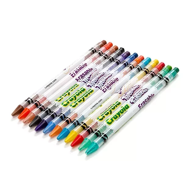 CRAYOLA КАРАНДАШИ 12 цветных карандашей 'вертушка' с ластиками, 3+ - 2