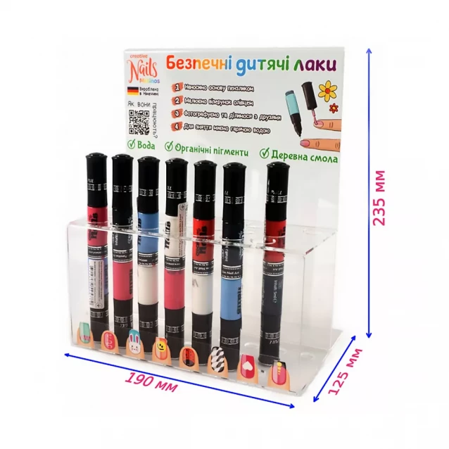 MALINOS Детский лак-карандаш для ногтей Creative Nails на водной основе (2 цвета Морской волны + Розовый) - 6
