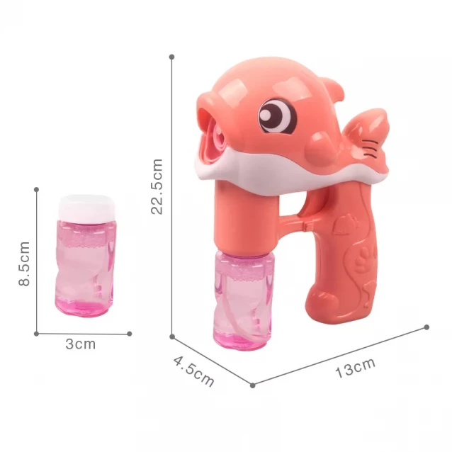 Мильні бульбашки "Дельфін", 120 мл, рожевий - 3