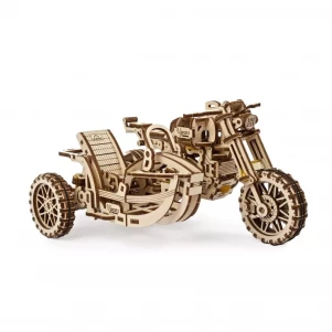 Механічний 3D пазл UKRAINIAN GEARS Мотоцикл Scramber з люлькою (70137) дитяча іграшка
