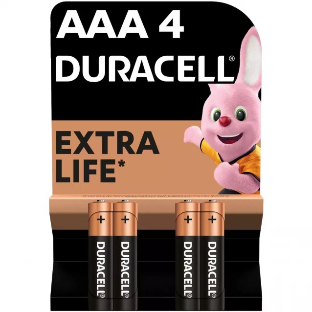 Батарейки лужні Duracell AAA 4 шт (81545421/5005967/5014442) - 1