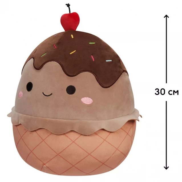 Мягкая игрушка Squishmallows Шоколадное мороженое 30 см (SQCR04146) - 2