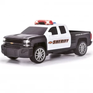Полицейский автомобиль "Чэви Сильверадо" со звуком. и светл. эффектами, 15 см, 3+ детская игрушка