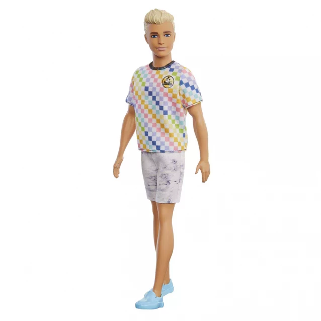 Лялька Barbie Модник Кен у клітчастій футболці (GRB90) - 1