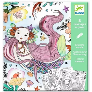 DJECO Художній комплект для малювання-розмальовка "Глибоке море",DJ09628 дитяча іграшка