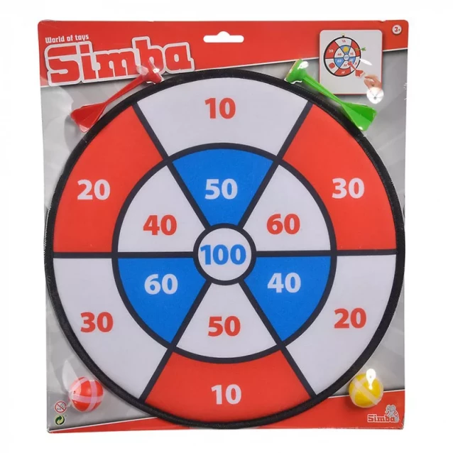 SIMBA Игровой набор "Дартс", 2 шарика и 2 дротика, 3 вида, 3 - 6