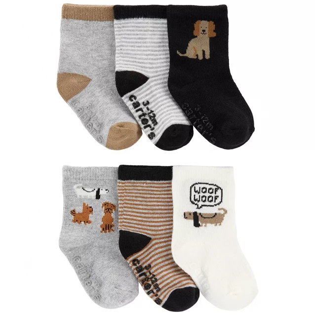 Шкарпетки Carter's для хлопчика 46-61 см 6 шт (1N110510_0-3) - 1