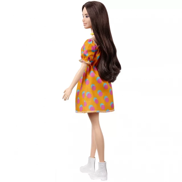 Кукла Barbie "Модница" в платье в горошек с открытыми плечами - 2