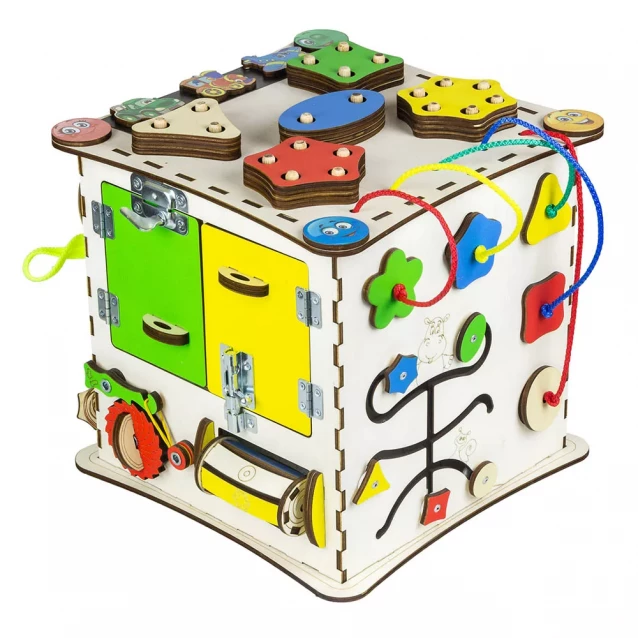 Бизиборд-куб GoodPlay развивающий 25х25 (К008) - 2