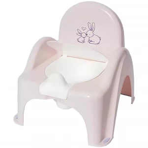 Горшок-стільчик Tega Зайчики з музикою рожевий (PO-065-104) для малюків