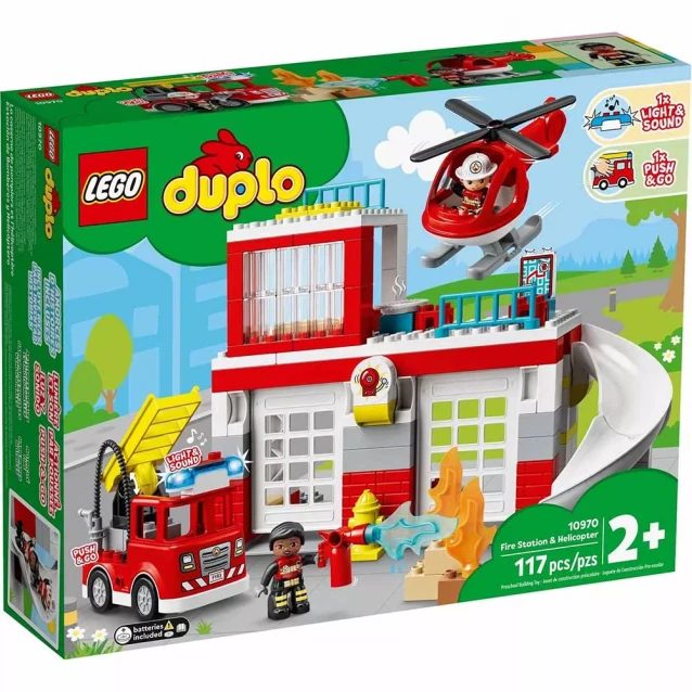 Конструктор LEGO Duplo Пожежна станція та вертоліт (10970) - 1