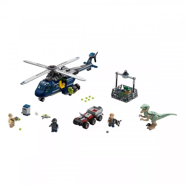 Конструктор LEGO Jurassic World Конструктор Переслідування На Вертольоті Блу (75928) - 4