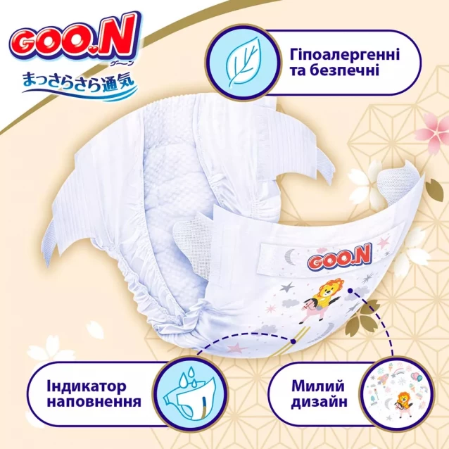 Подгузники Goo.N Premium Soft Размер 3M, 5-9 кг 64 ед (F1010101-154) - 5