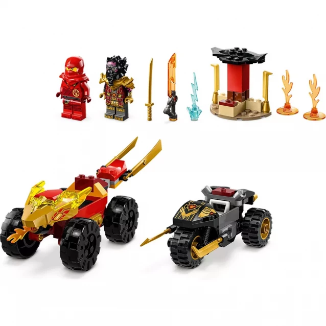 Конструктор LEGO Ninjago Автомобильная и байковая битва Кая и Раса (71789) - 5