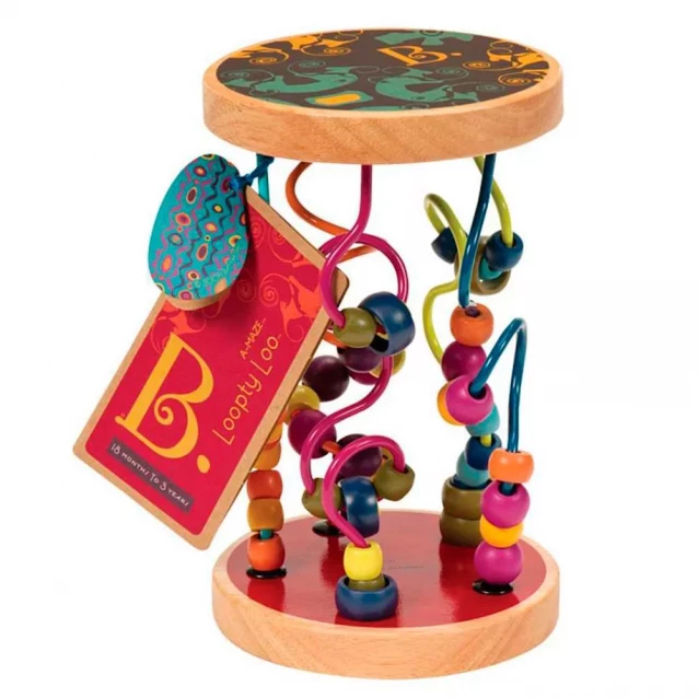 Розвиваюча дерев'яна іграшка Battat Різнобарвний Лабіринт (BX1155) - 1