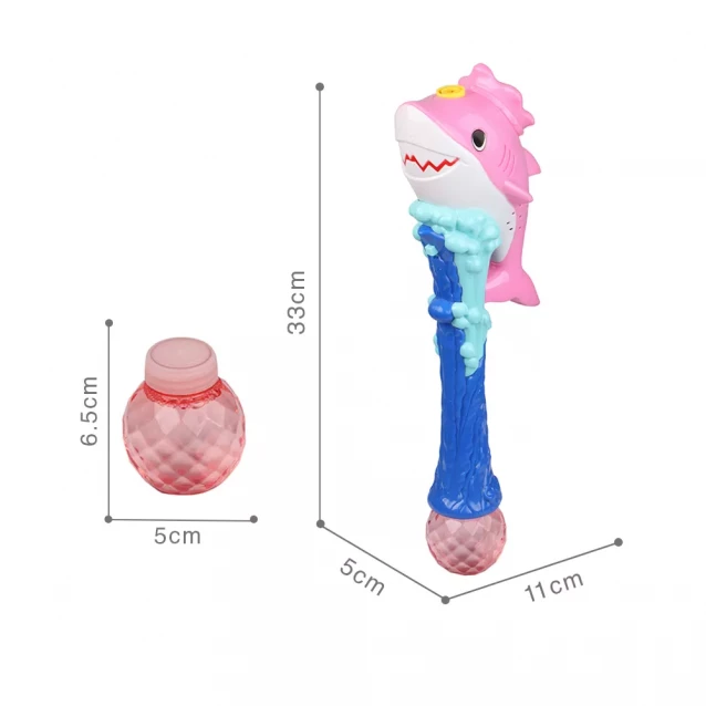 Мыльные пузыри "Веселая Акула", 80 мл, розовый - 3
